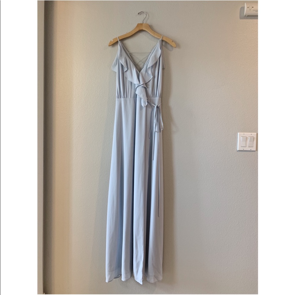 WAYF Jamie Ruffle Wrap Gown
